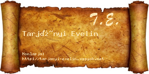 Tarjányi Evelin névjegykártya