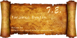 Tarjányi Evelin névjegykártya