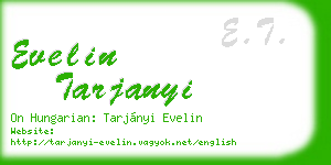 evelin tarjanyi business card
